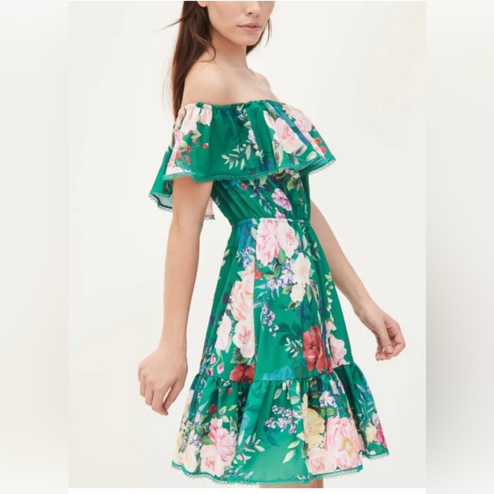 Marchesa Notte Floral Mini Dress